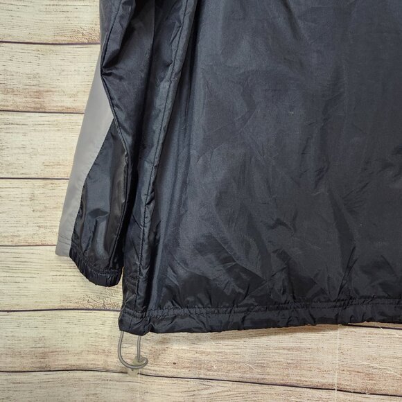 NIKE Windbreaker Jacket RN56323 Black Gray Zipper Men's Size Large Zip Pockets - Picture 15 of 16
